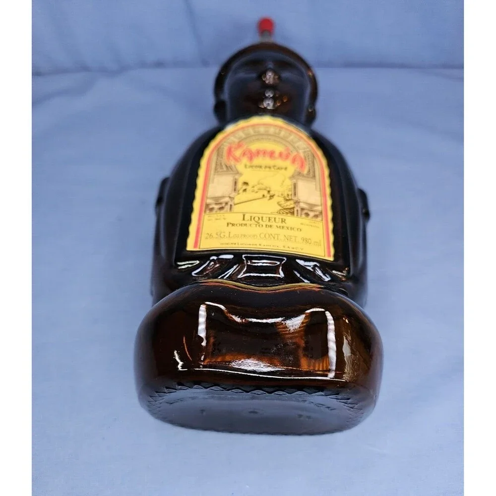 Coffee Liquor KAHLUA Bottle Aztec Decanter Mexico Made 980ml 34 oz VTG Heritage